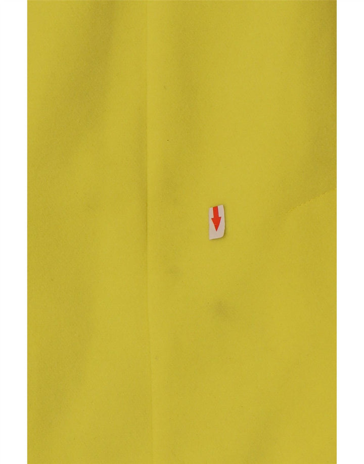 Marks & Spencer Womens 4 Button Longline Blazer Jacket UK 12 Medium Yellow