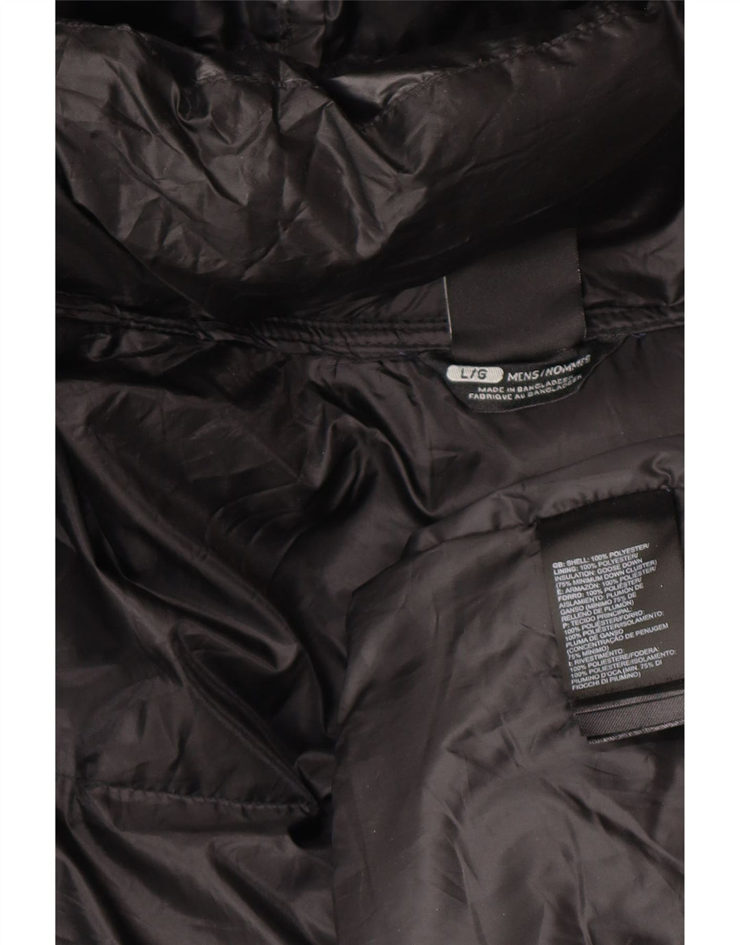 The North Face Mens Hooded Padded Jacket UK 40 Large Black Polyester