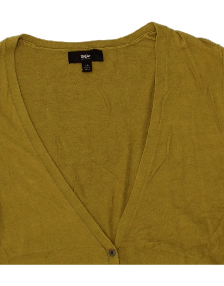 MOSSIMO Womens Cardigan Sweater UK 16 Large Khaki Nylon Vintage Mossimo and Second-Hand Mossimo from Messina Hembry 