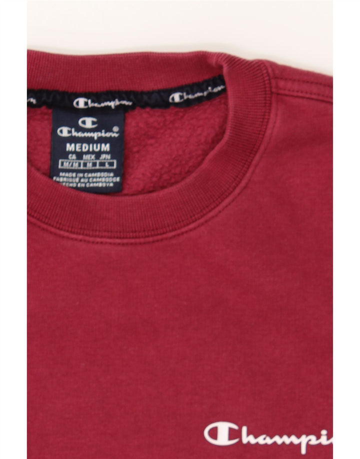 CHAMPION Womens Sweatshirt Jumper UK 14 Medium Red Cotton Vintage Champion and Second-Hand Champion from Messina Hembry 