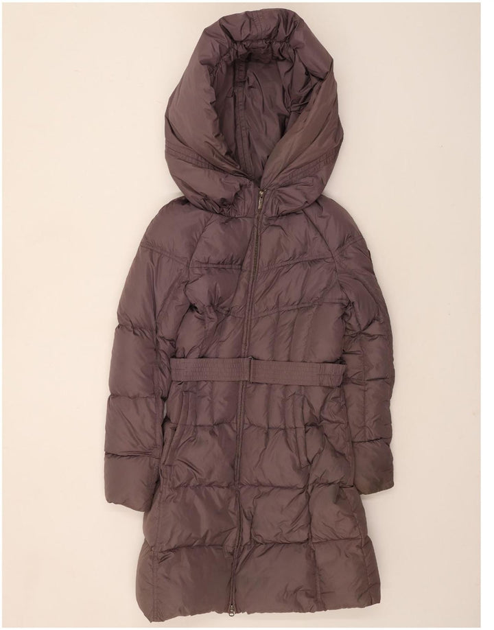 ADD Womens Hooded Padded Coat UK 16 Large Grey Nylon Vintage ADD and Second-Hand ADD from Messina Hembry 