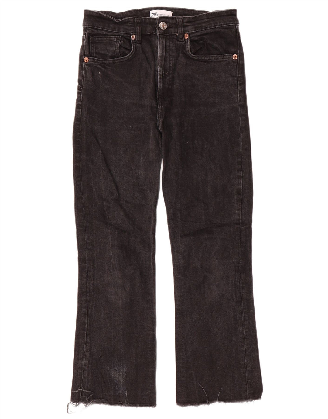 Zara Womens Straight Jeans EU 40 Medium W30 L26 Black