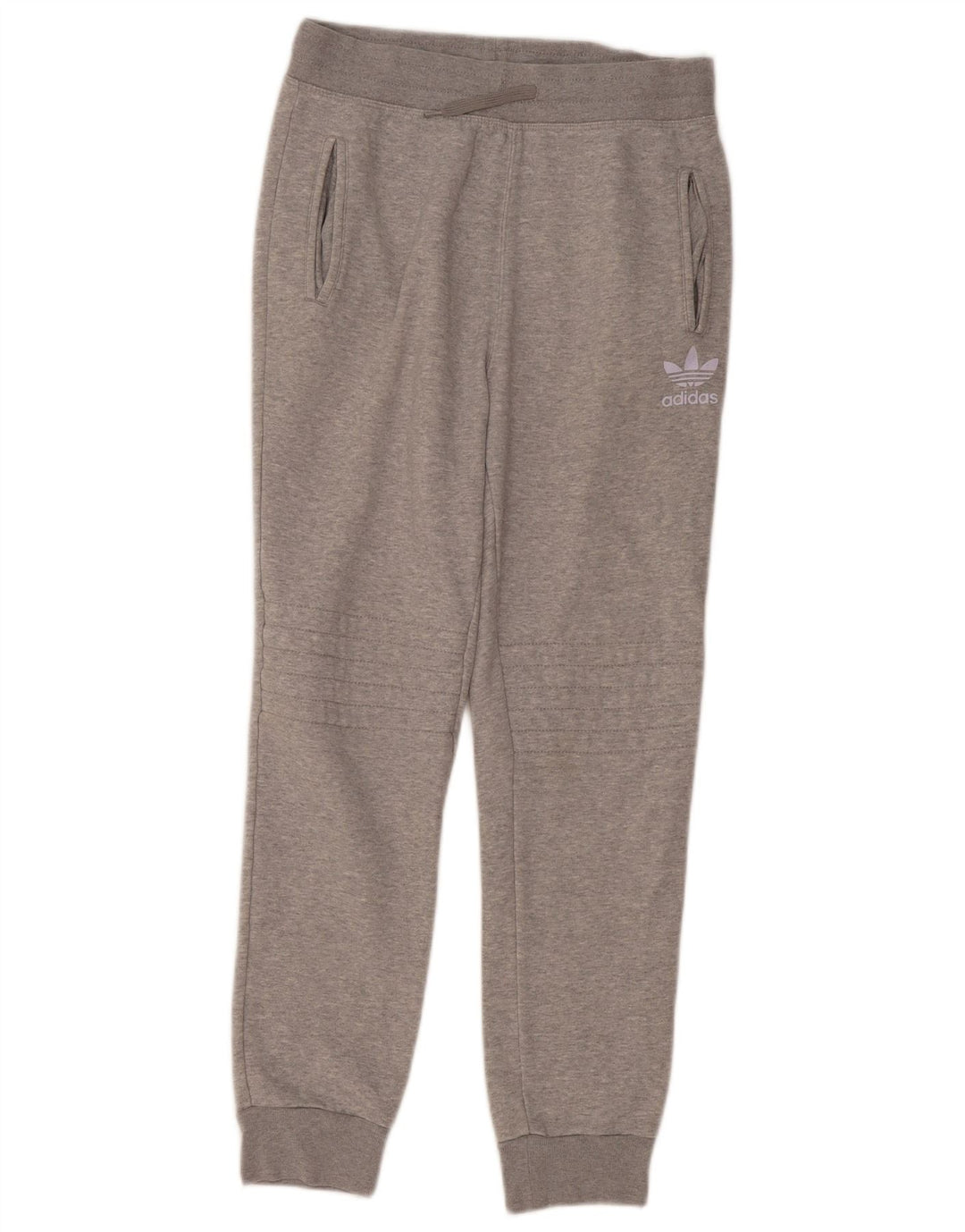 ADIDAS Boys Tracksuit Trousers Joggers 13-14 Years Grey Cotton