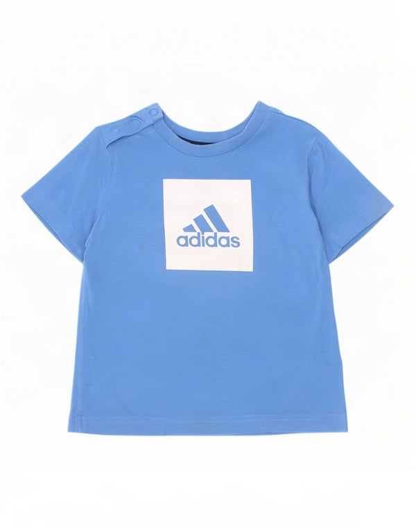 Adidas Baby Boys Graphic T-Shirt Top 12-18 Months Blue Cotton