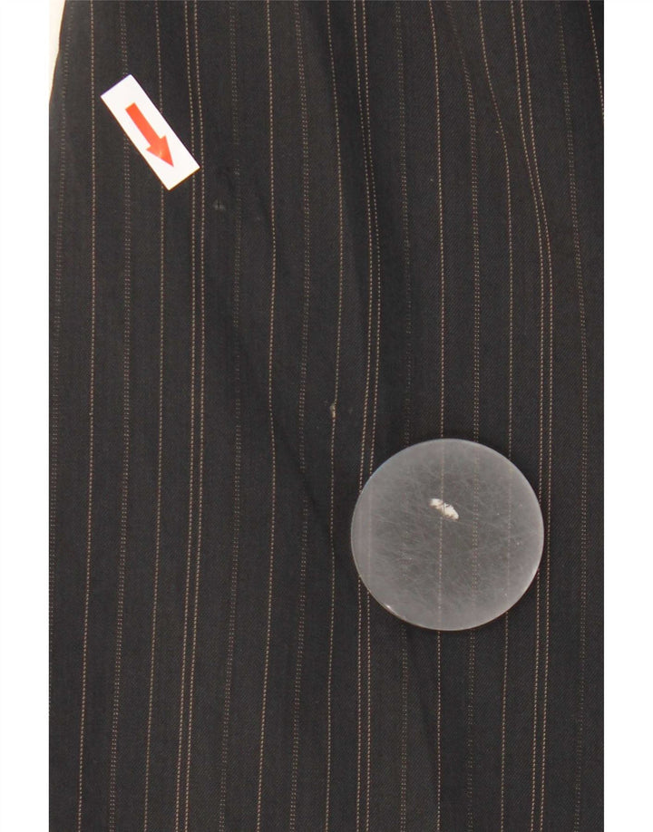 Hugo Boss Mens 3 Button Blazer Jacket IT 40 Large Grey Striped Wool