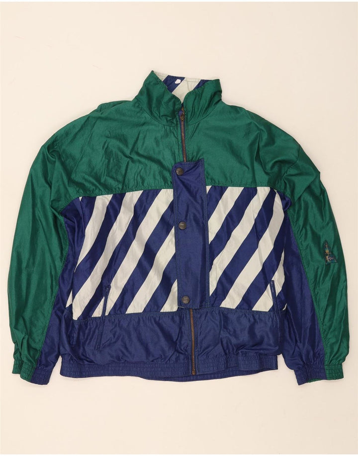 ATHLETA Womens Graphic Tracksuit Top Jacket UK 22 3XL Green Colourblock