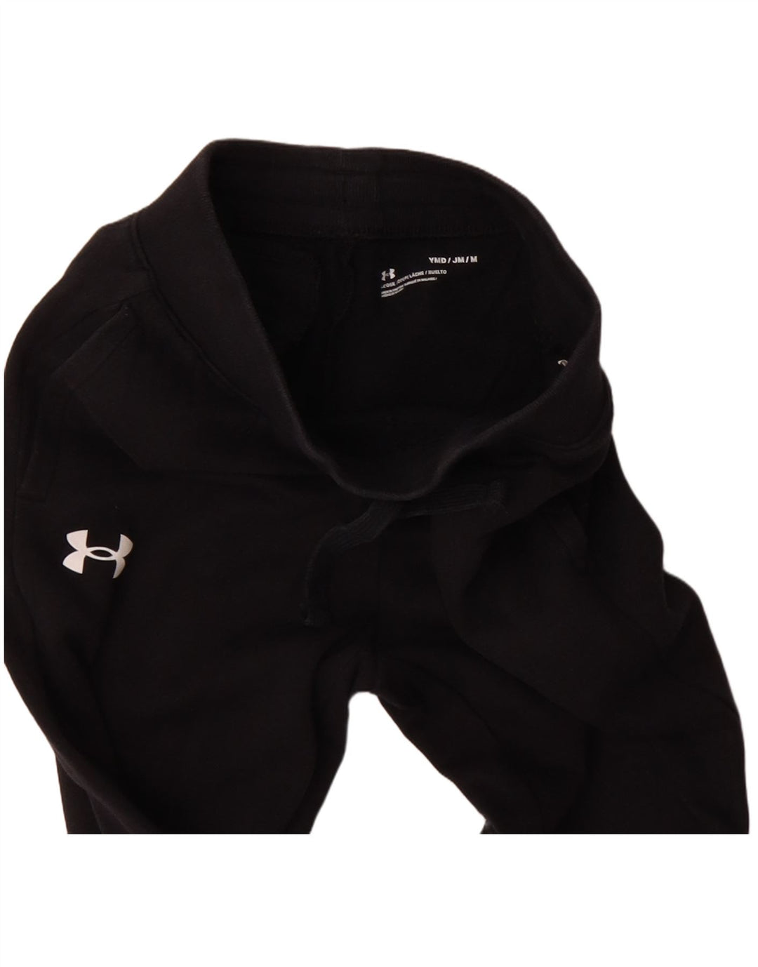 UNDER ARMOUR Boys Tracksuit Trousers Joggers 9-10 Years Medium Black