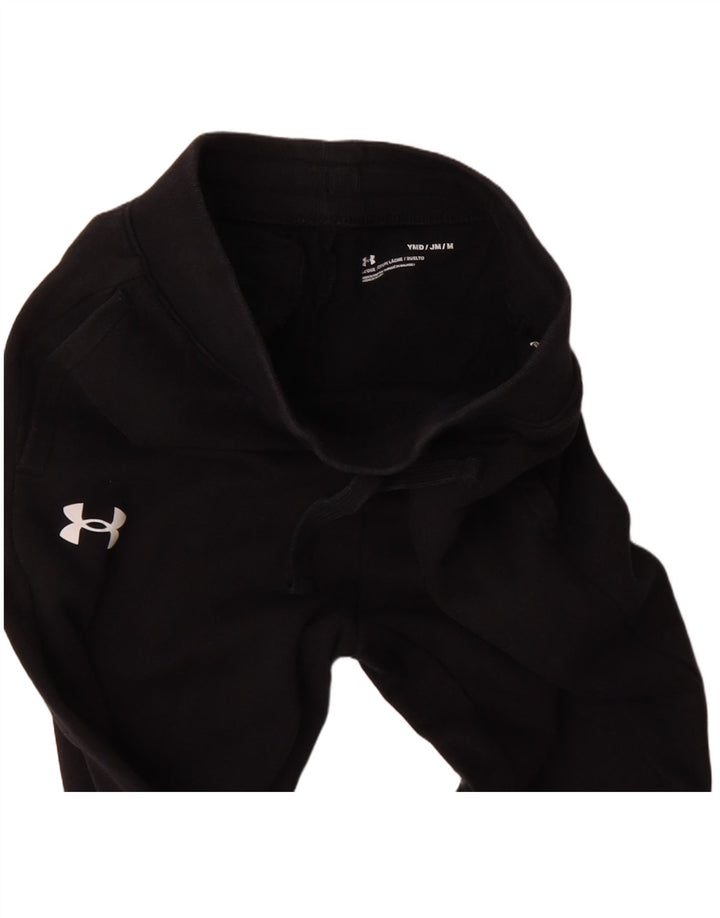 UNDER ARMOUR Boys Tracksuit Trousers Joggers 9-10 Years Medium Black