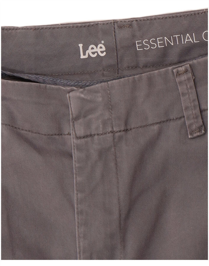 LEE Womens Straight Chino Trousers W34 L29 Grey