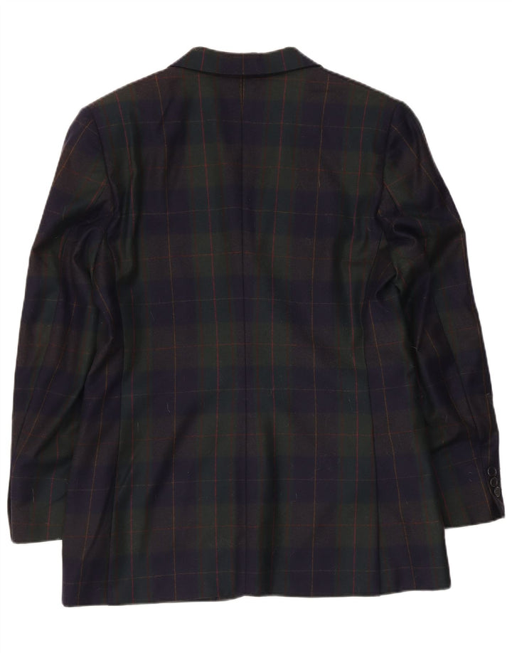 Vintage Womens 3 Button Blazer Jacket UK 14 Medium Multicoloured Check