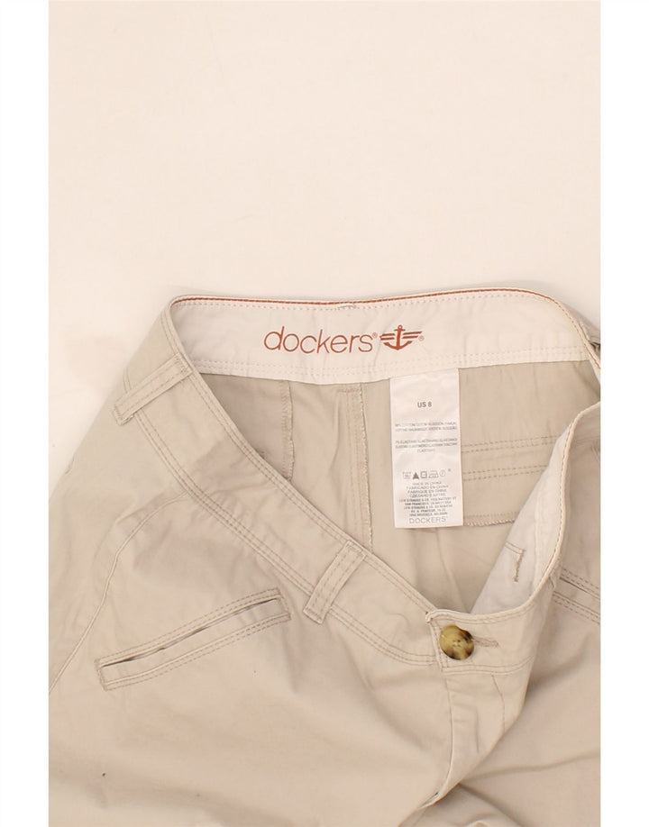 DOCKERS Womens Chino Shorts US 8 Medium W30  Beige Cotton Vintage Dockers and Second-Hand Dockers from Messina Hembry 