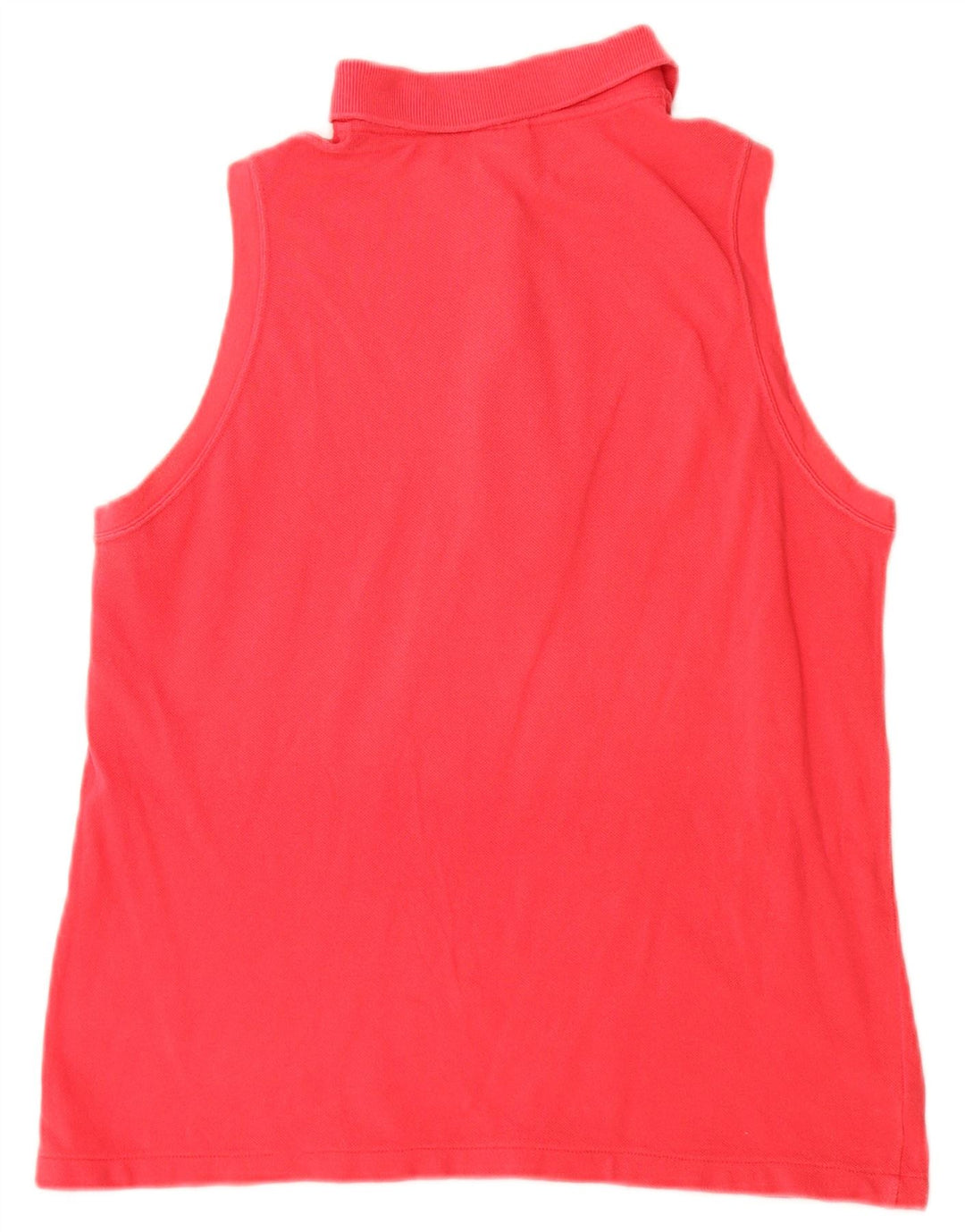 LACOSTE Womens Sleeveless Polo Shirt Size 44 Large Pink Cotton