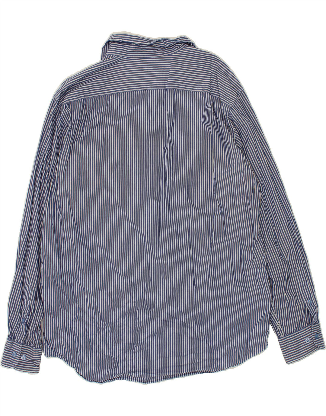NAUTICA Mens Shirt Large Blue Striped Cotton Vintage Nautica and Second-Hand Nautica from Messina Hembry 