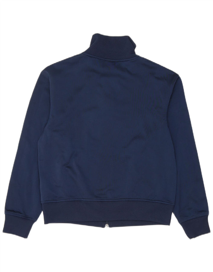 Adidas Womens Tracksuit Top Jacket UK 12 Medium Navy Blue Polyester