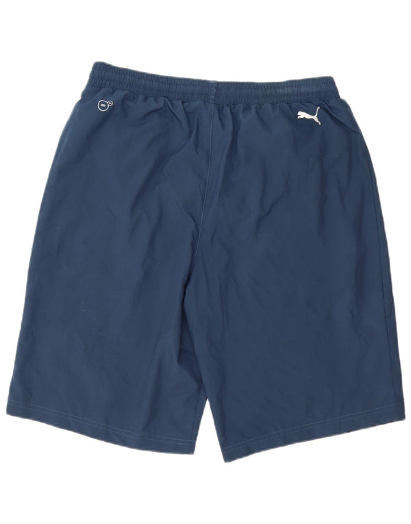 Puma Mens Graphic Sport Shorts Large  Navy Blue Polyester