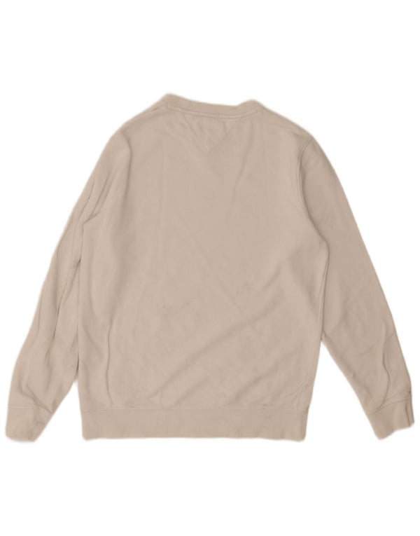 Tommy Hilfiger Mens Regular Fit Sweatshirt Jumper Medium White Cotton