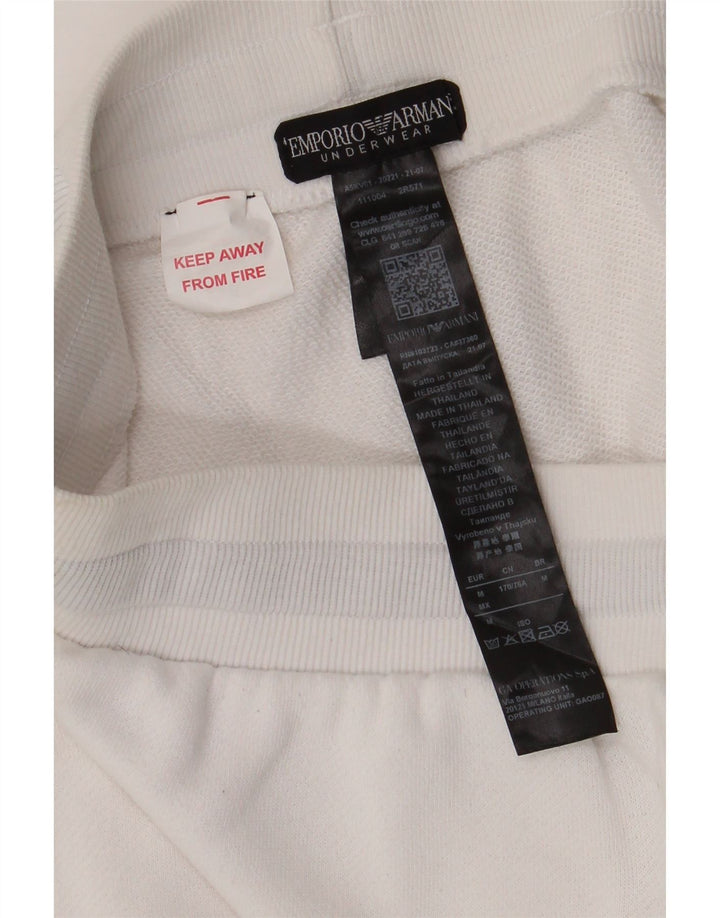 EMPORIO ARMANI Mens Sport Shorts Medium  White Cotton