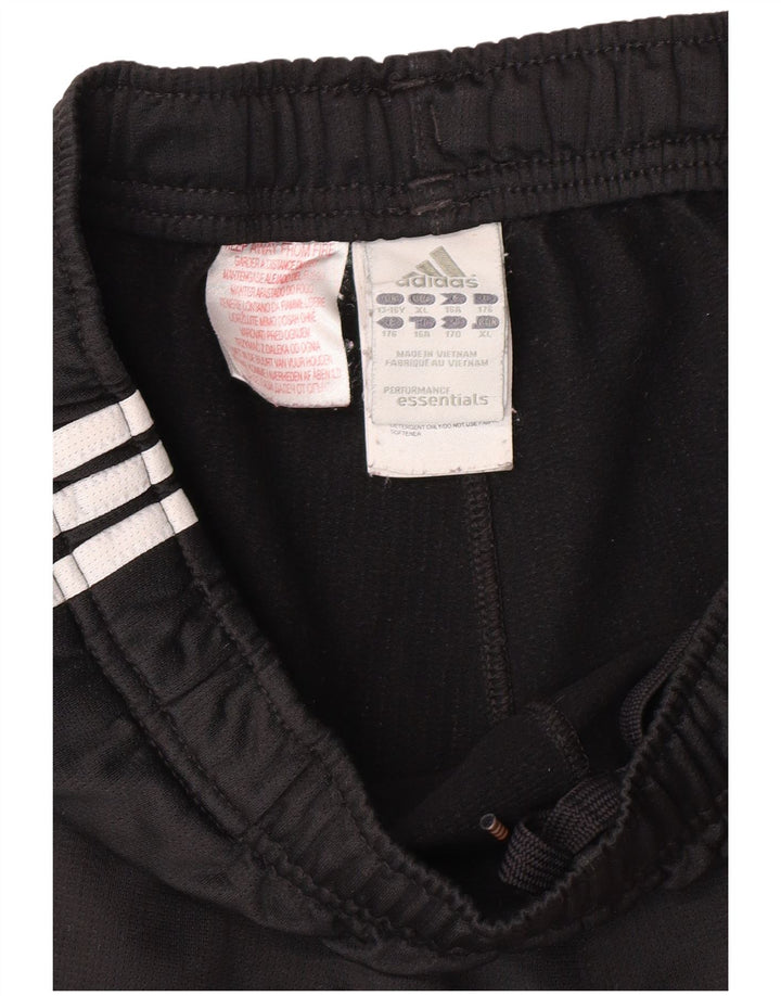 ADIDAS Boys Sport Shorts 15-16 Years Black Polyester