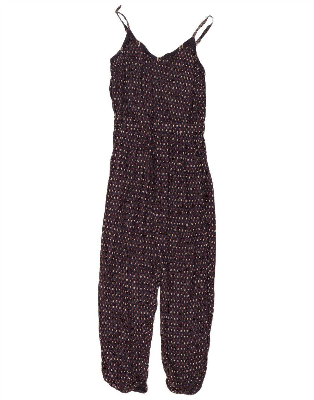 FAT FACE Womens Jumpsuit UK 6 XS Navy Blue Floral Viscose