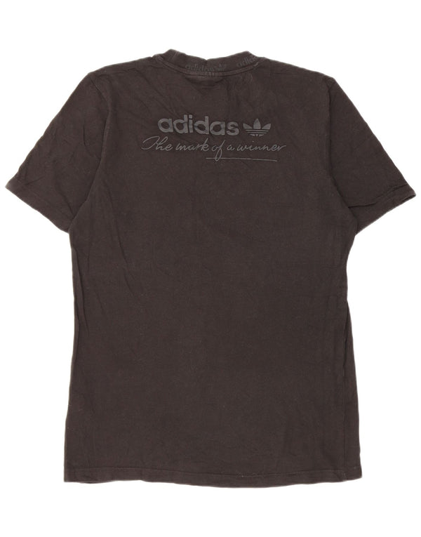 Adidas Mens T-Shirt Top Small Black Cotton