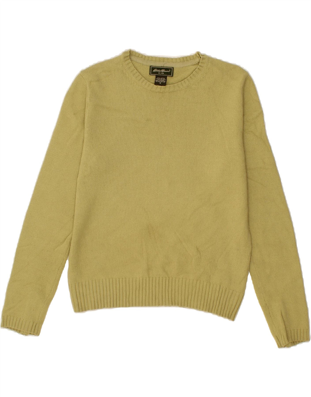 EDDIE BAUER Womens Boat Neck Jumper Sweater Medium Green Cotton Vintage Eddie Bauer and Second-Hand Eddie Bauer from Messina Hembry 