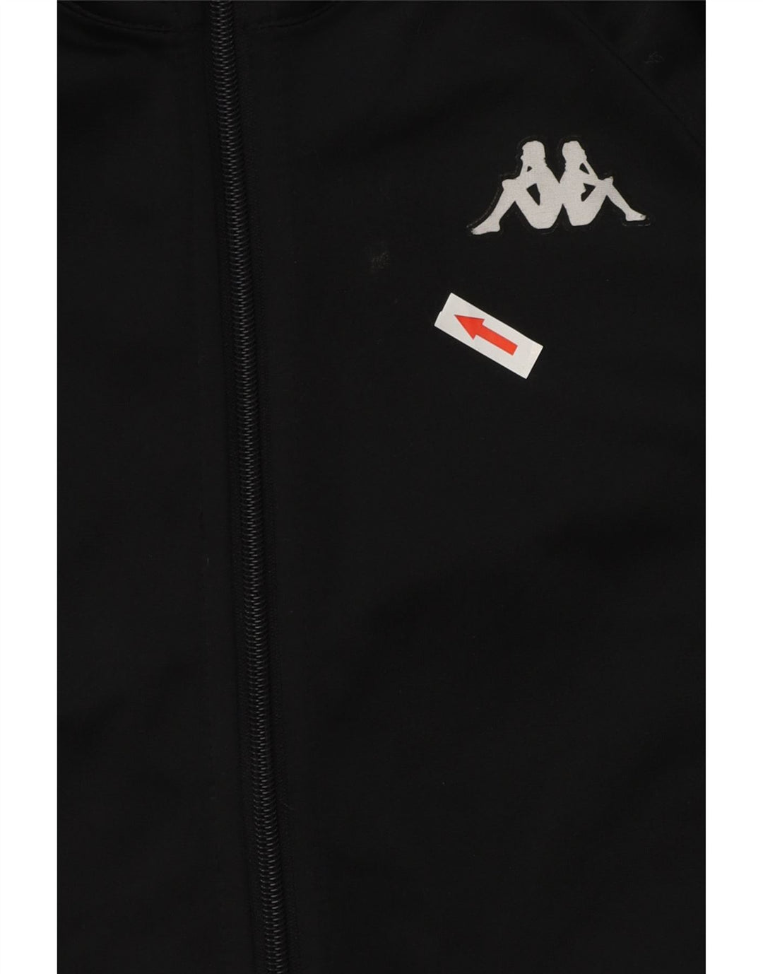 KAPPA Boys Graphic Tracksuit Top Jacket 15-16 Years Black Polyester