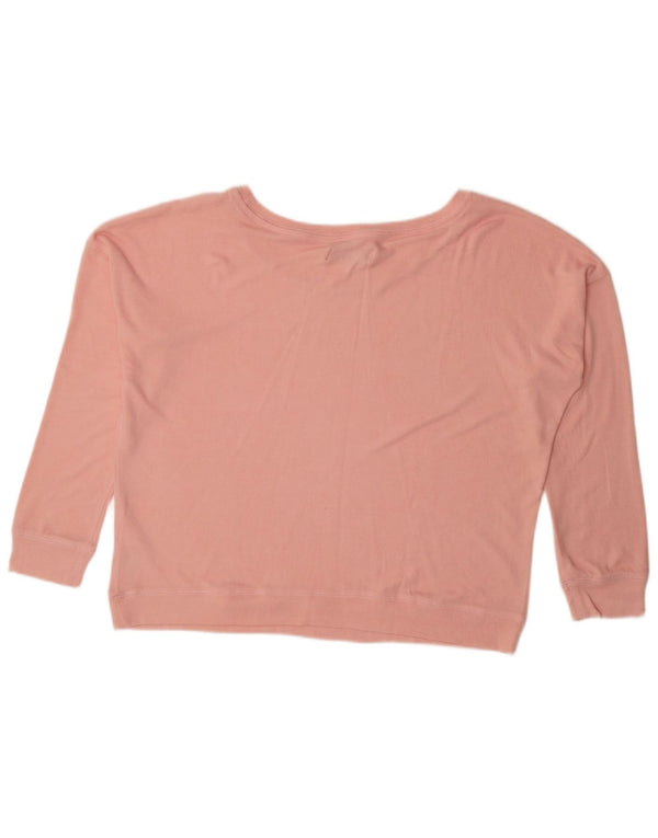 Abercrombie & Fitch Womens Oversized Blouse Top UK 16 Large Pink Viscose