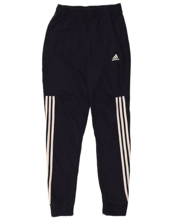 Adidas Boys Tracksuit Trousers Joggers 13-14 Years  Navy Blue Cotton
