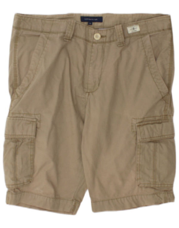 Tommy Hilfiger Mens Cargo Shorts W33 Large Khaki Cotton