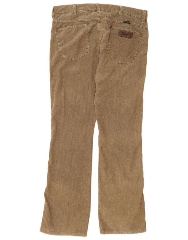 Wrangler Mens Dayton Straight Corduroy Trousers W34 L34 Beige Cotton