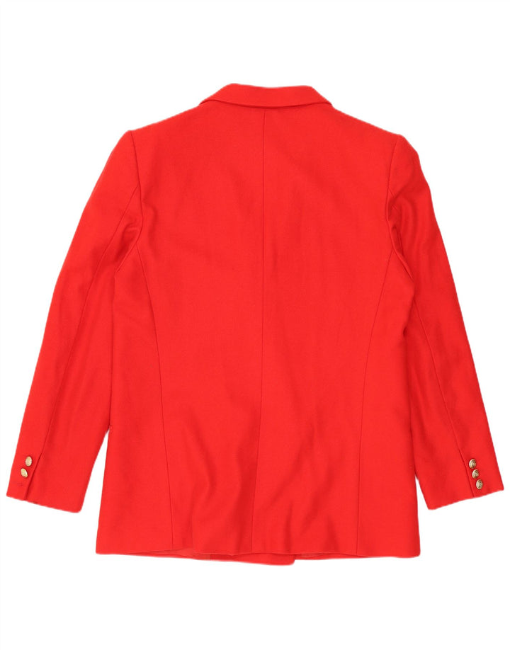 Vintage Womens Double Breasted Blazer Jacket UK 12 Medium Red