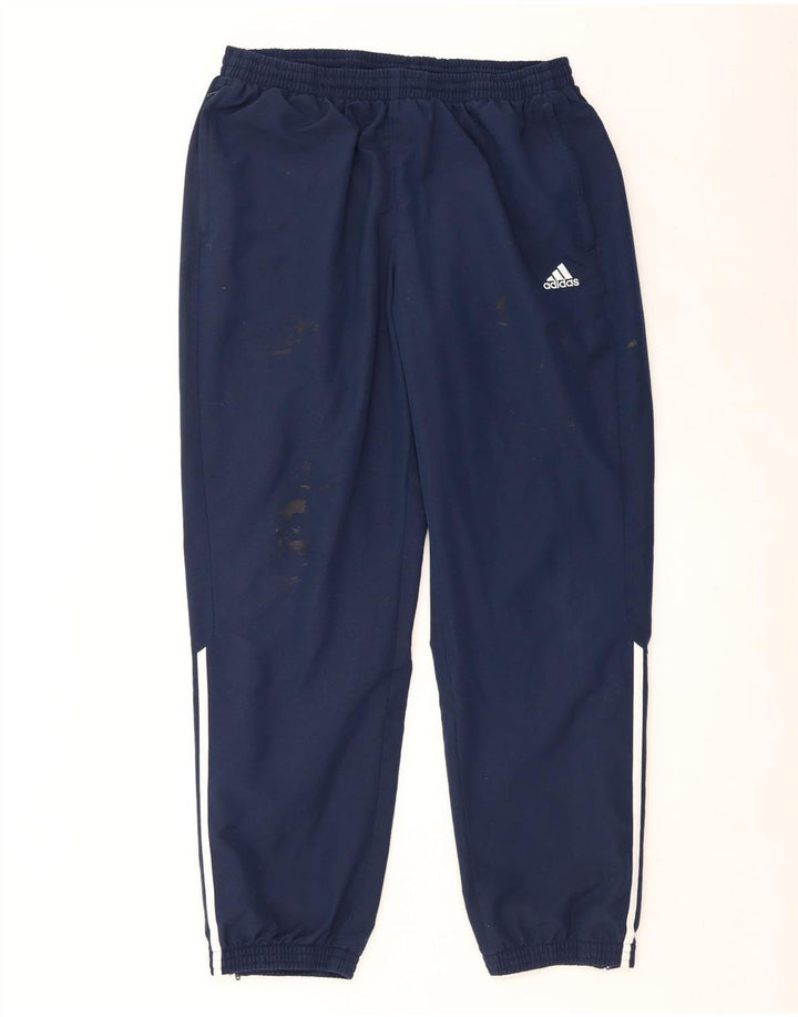 Adidas Mens Tracksuit Trousers XL Navy Blue Polyester