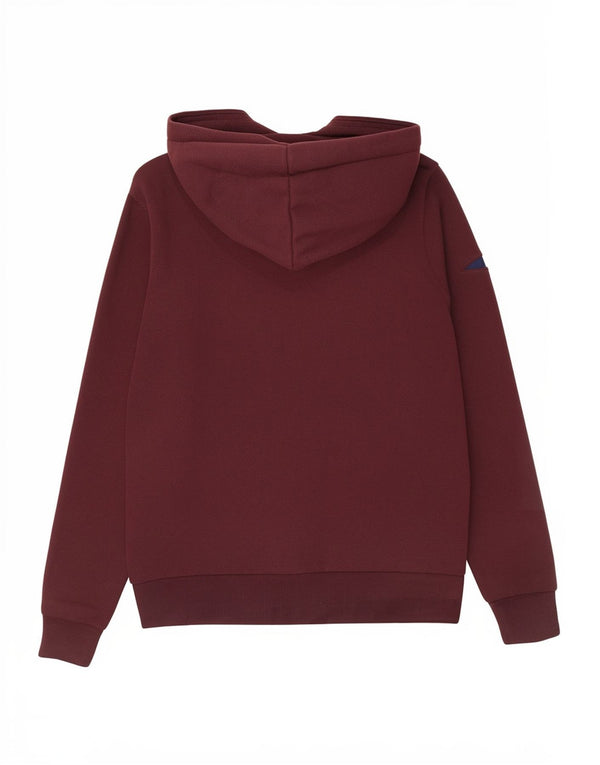 Superdry Womens Graphic Hoodie Jumper UK 10 Small Burgundy Cotton