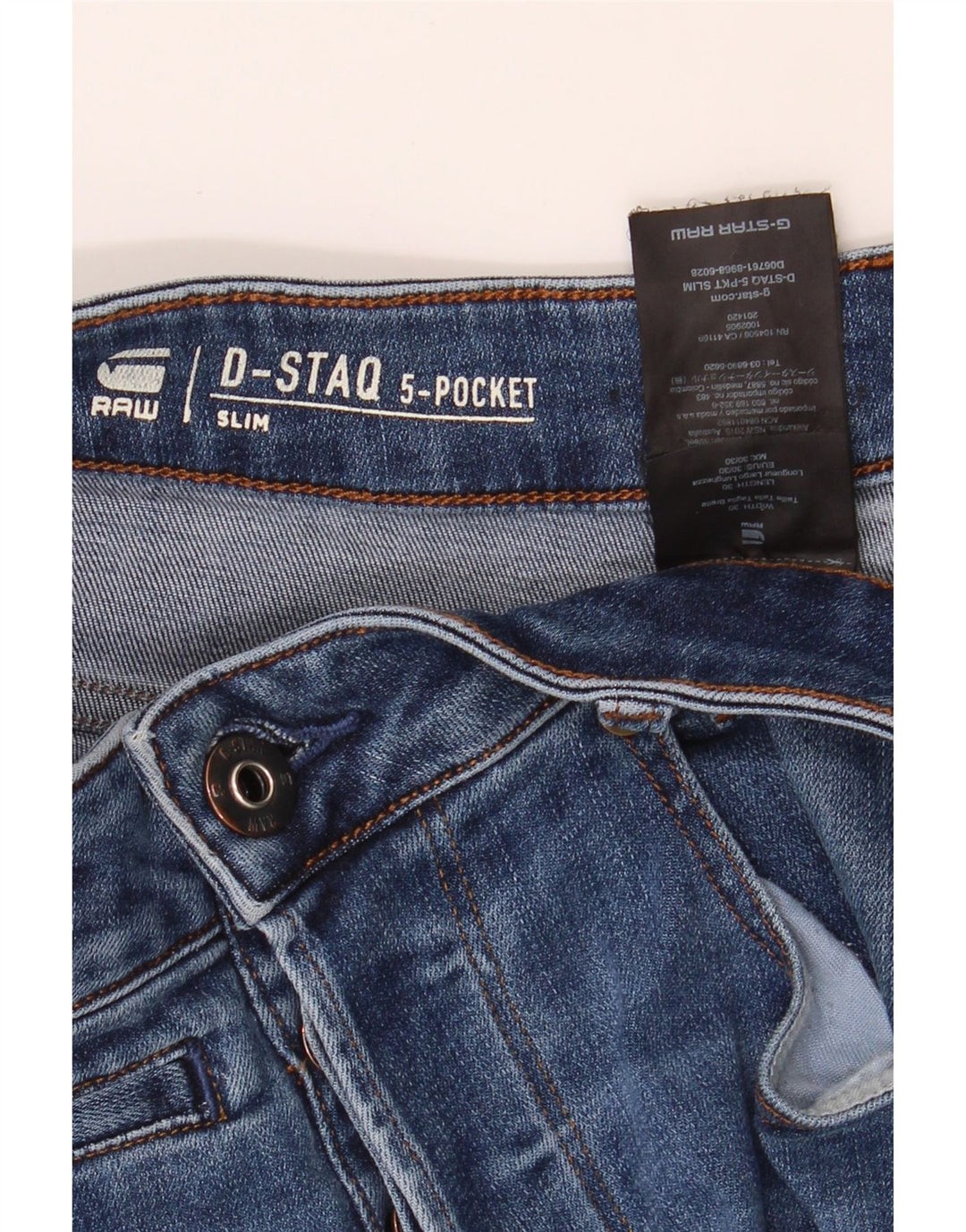 G-STAR Mens Slim Jeans W30 L28 Blue Cotton Vintage G-Star and Second-Hand G-Star from Messina Hembry 