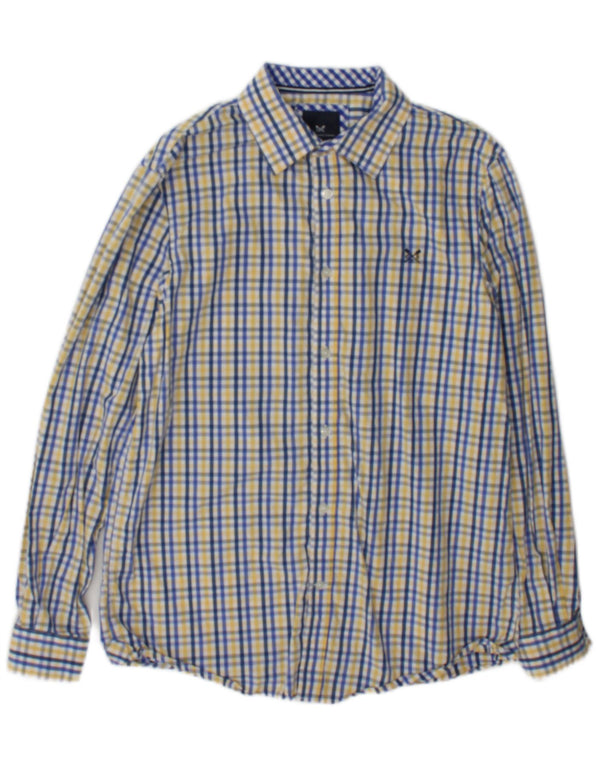Crew Clothing Mens Classic Fit Shirt Medium Blue Check Cotton