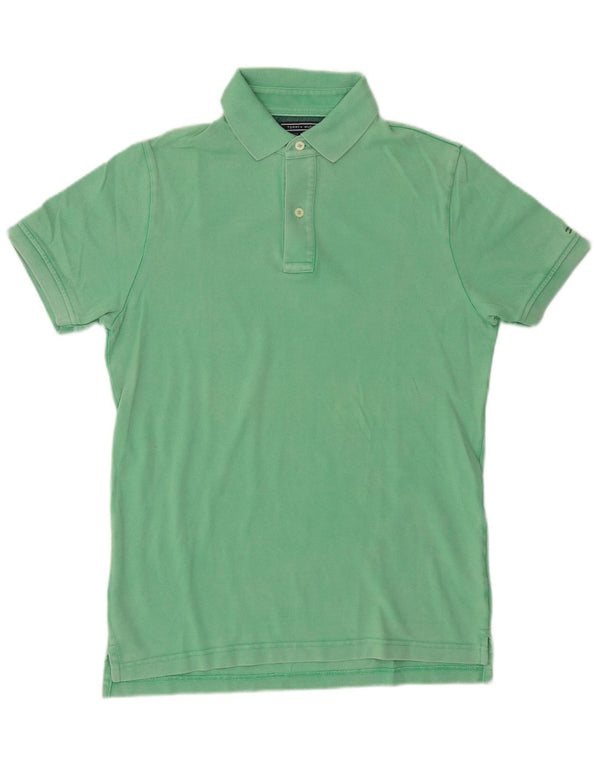 Tommy Hilfiger Mens Slim Fit Polo Shirt Medium Green Cotton