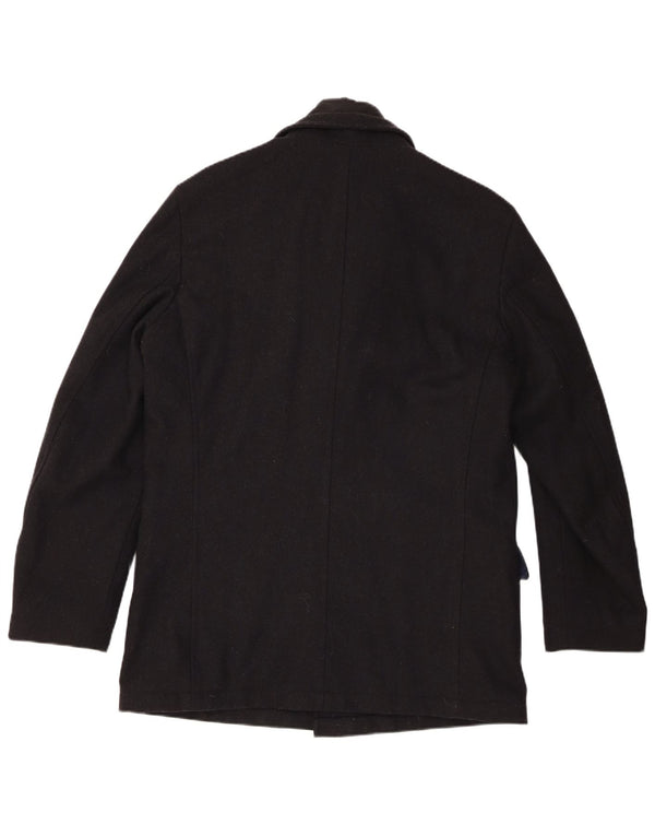 Pierre Cardin Mens Windbreaker Coat IT 50 Large Navy Blue Wool