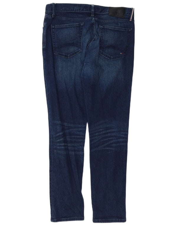 Tommy Hilfiger Mens Slim Tapered Jeans W34 L31 Navy Blue Cotton