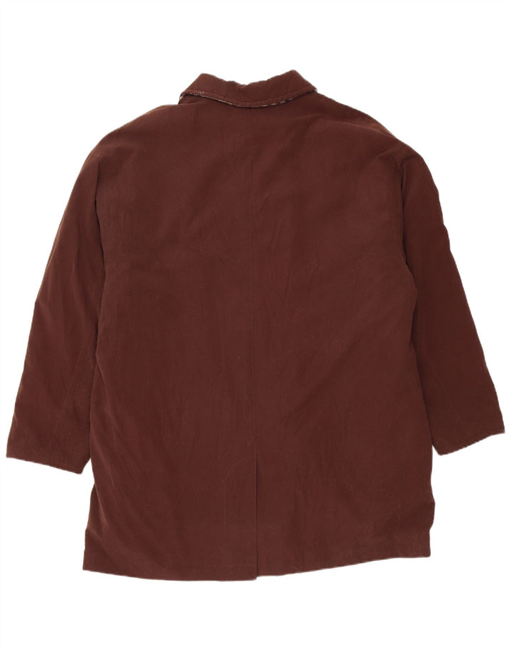 Aquascutum Womens Gore-Tex Oversized Overcoat UK 14 Medium Brown Polyester