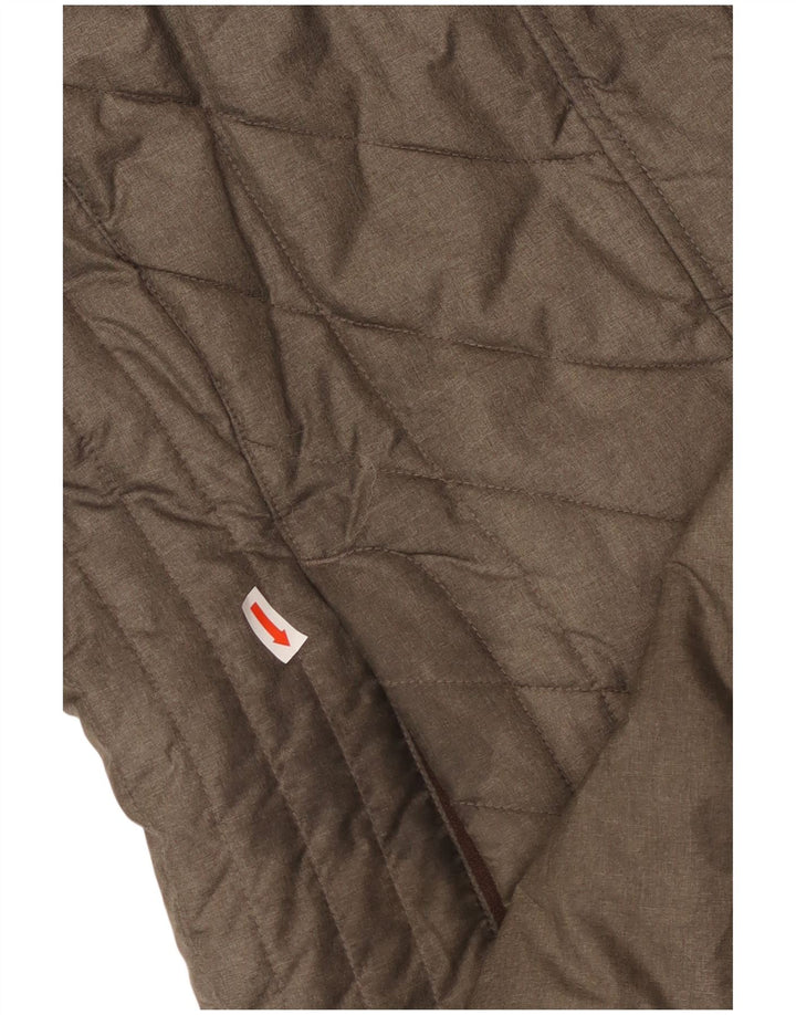JACK WOLFSKIN Womens Hooded Padded Coat UK 10 Small Khaki Polyester