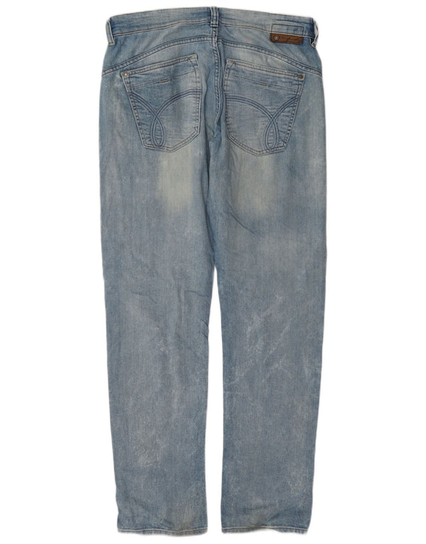 Calvin Klein Mens Straight Jeans W32 L34 Blue Cotton