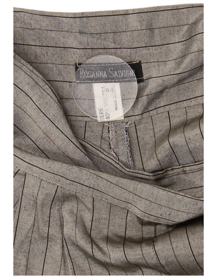 Vintage Womens Cropped Trousers IT 44 Medium W28 L23 Grey Polyester