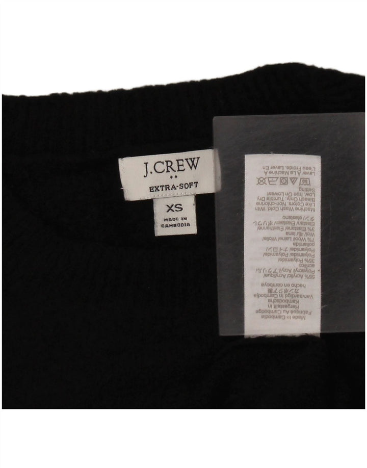 J. Crew Womens Crew Neck Jumper Sweater XS Black Acrylic