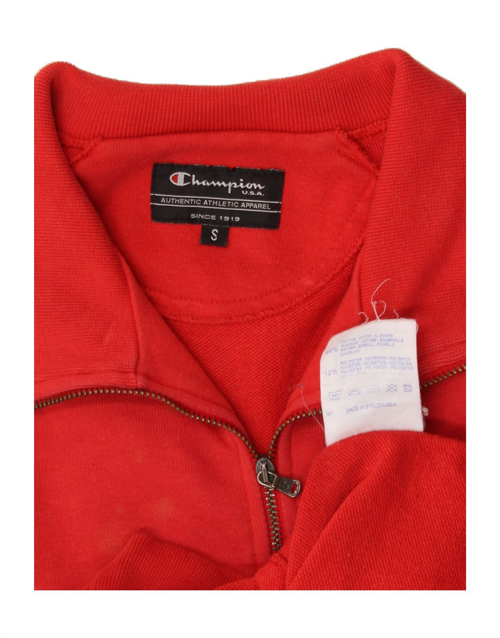 CHAMPION Womens Tracksuit Top Jacket UK 10 Small Red Cotton Vintage Champion and Second-Hand Champion from Messina Hembry 