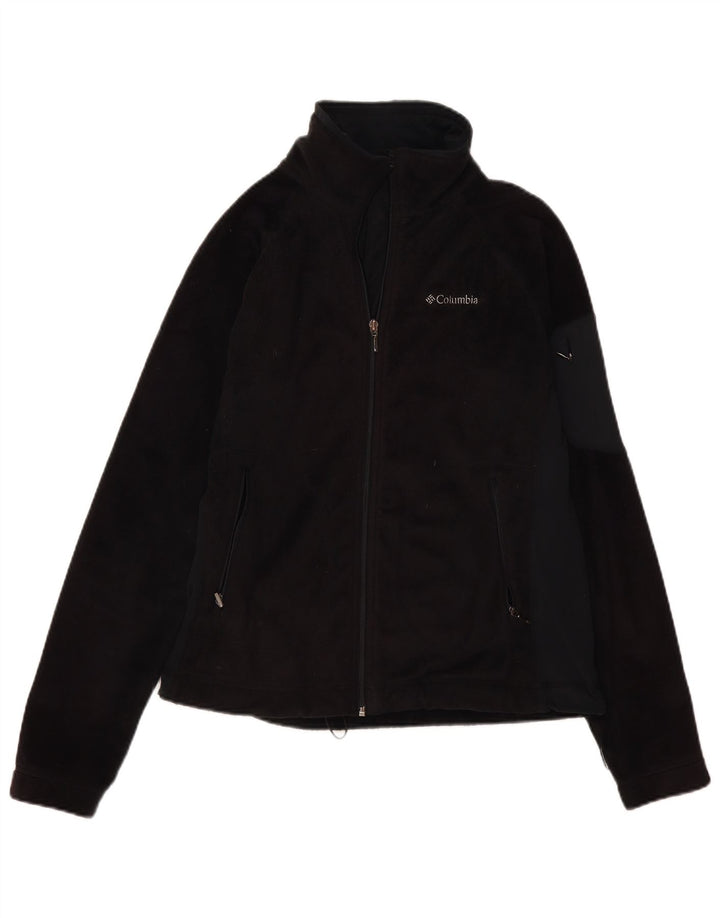Columbia Womens Interchange Fleece Jacket UK 16 Large Black Polyester