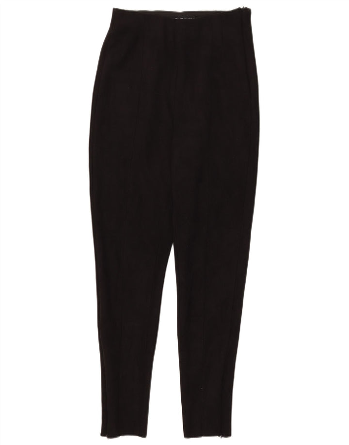 Zara Womens Slim Cropped Trousers Medium W28 L26 Black