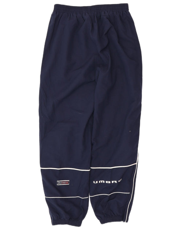 UMBRO Mens Graphic Tracksuit Trousers Joggers Large Navy Blue Polyester