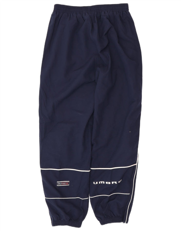 UMBRO Mens Graphic Tracksuit Trousers Joggers Large Navy Blue Polyester