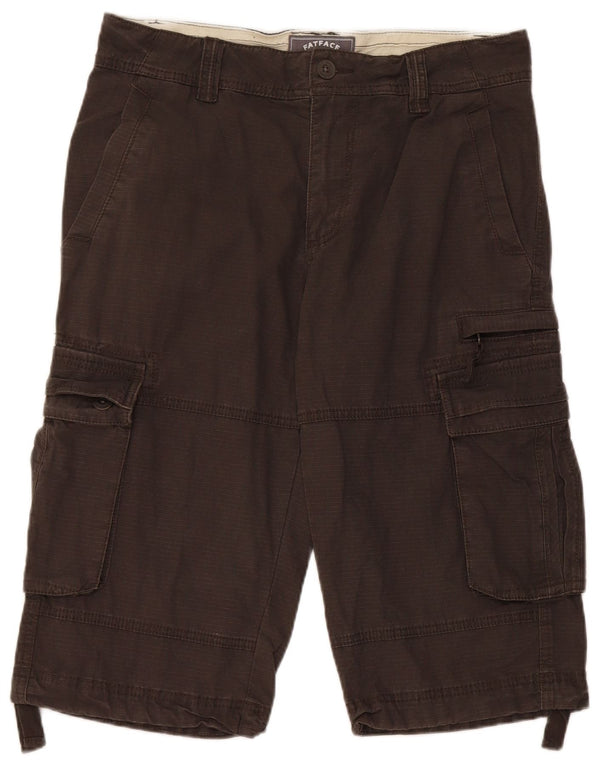 Fat Face Mens Cargo Bermuda Shorts W32 Medium Grey Cotton