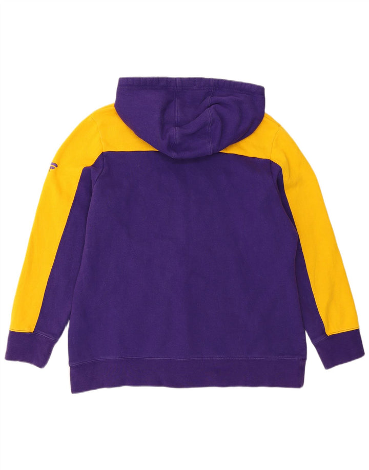 NFL Boys Vikings Hoodie Jumper 13-14 Years Large Purple Colourblock
